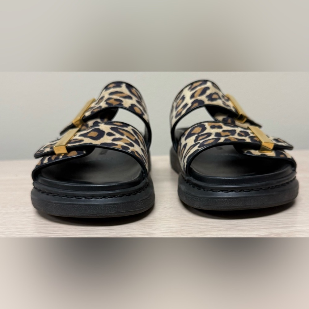 Alexander McQueen Cheeta Leather Slides, Size 37 (US 7,) EUC, Authenticated - Picture 6 of 14